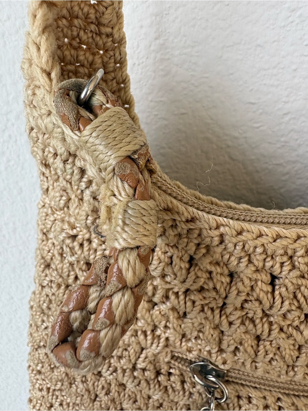 The Sak Crochet Crossbody Bag in Beige Tan - Picture 5 of 7